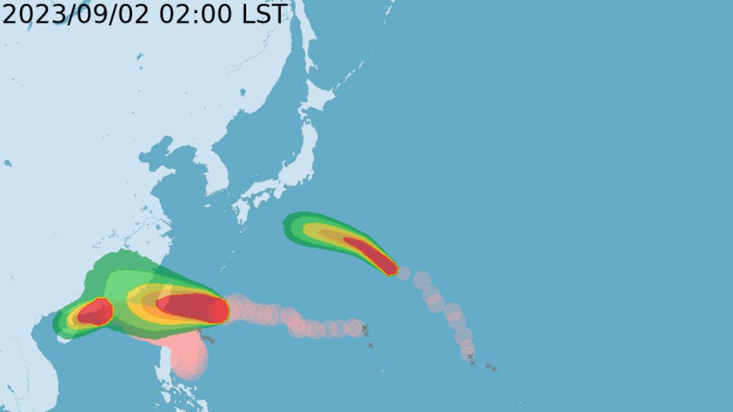 海葵颱風後期恐將在台灣海峽陷入「鞍型場」並在此處滯留1至2天。(圖/翻攝自中央氣象局官網)