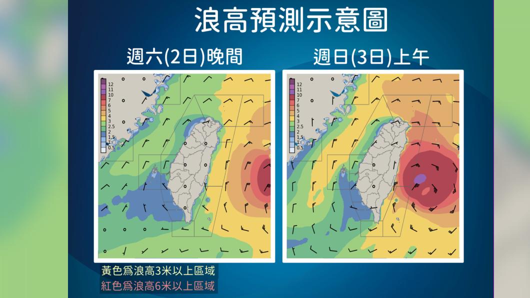 氣象局最新浪高示意圖。（圖／氣象局）