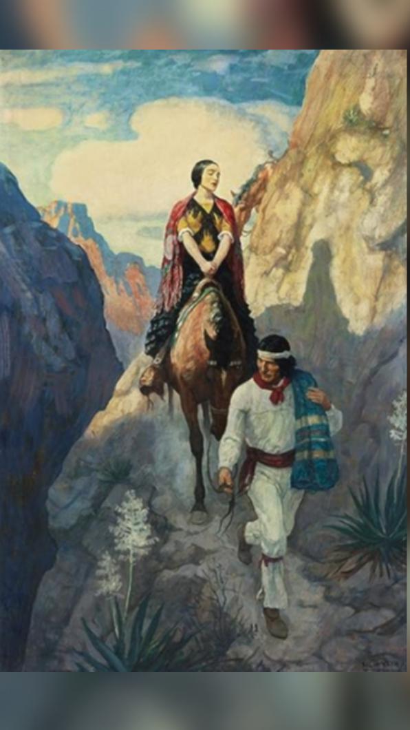 魏斯插畫作品「狹窄小徑上的拉蒙娜與亞力山德羅」。（圖／翻攝自AMAZON.COM）