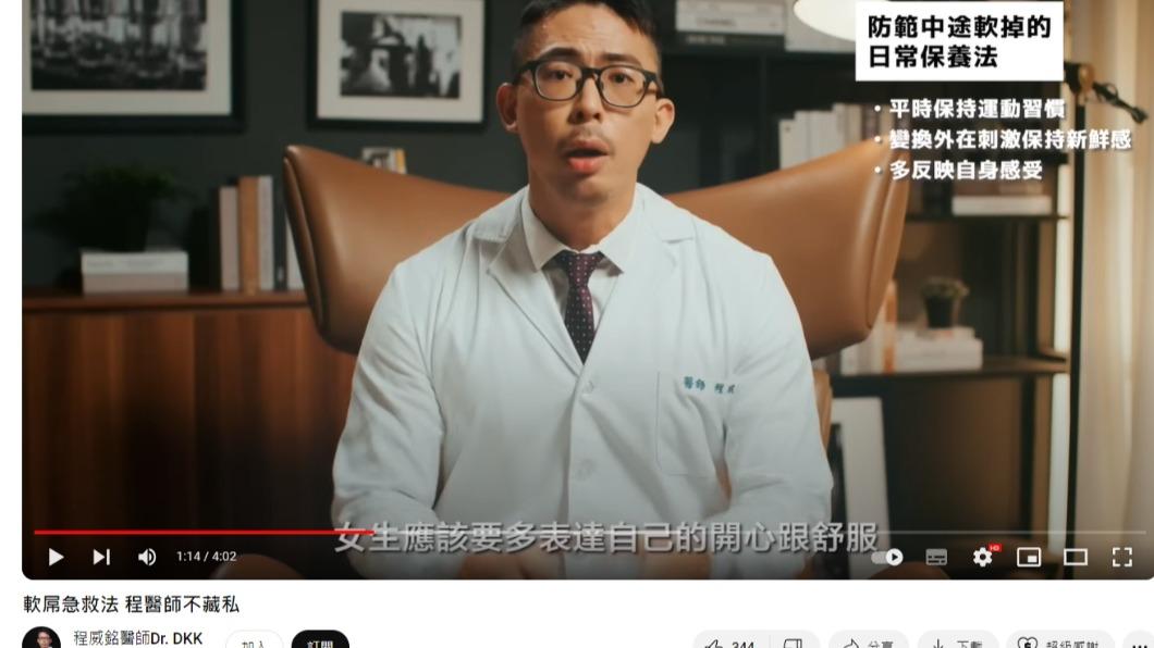 醫師分享日常保養。（圖／翻攝自程威銘醫師Dr. DKK YouTube頻道）