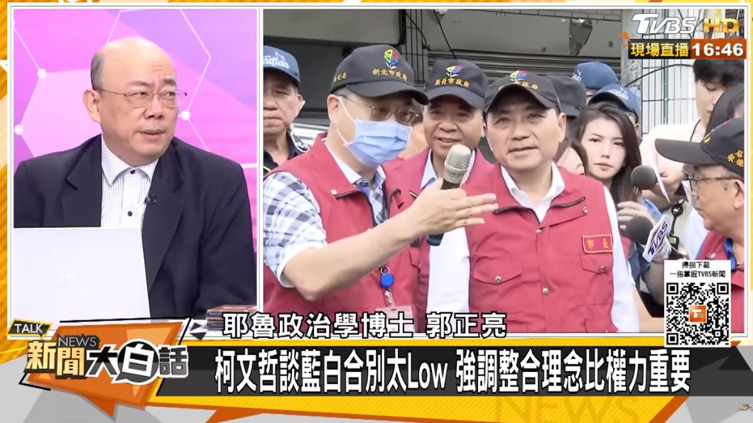郭正亮認為侯友宜9月底應會談藍白整合。(圖/翻攝自新聞大白話 YouTube)