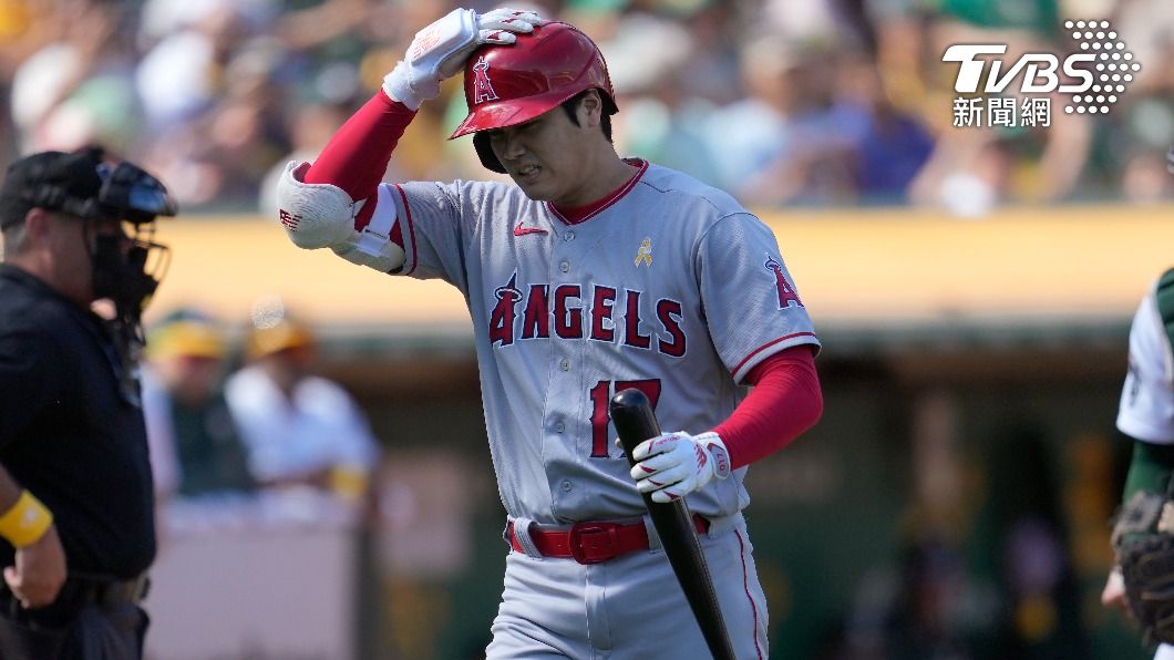 大谷已經連10場未開轟,手感明顯受到傷勢影響。(圖/達志影像美聯社)