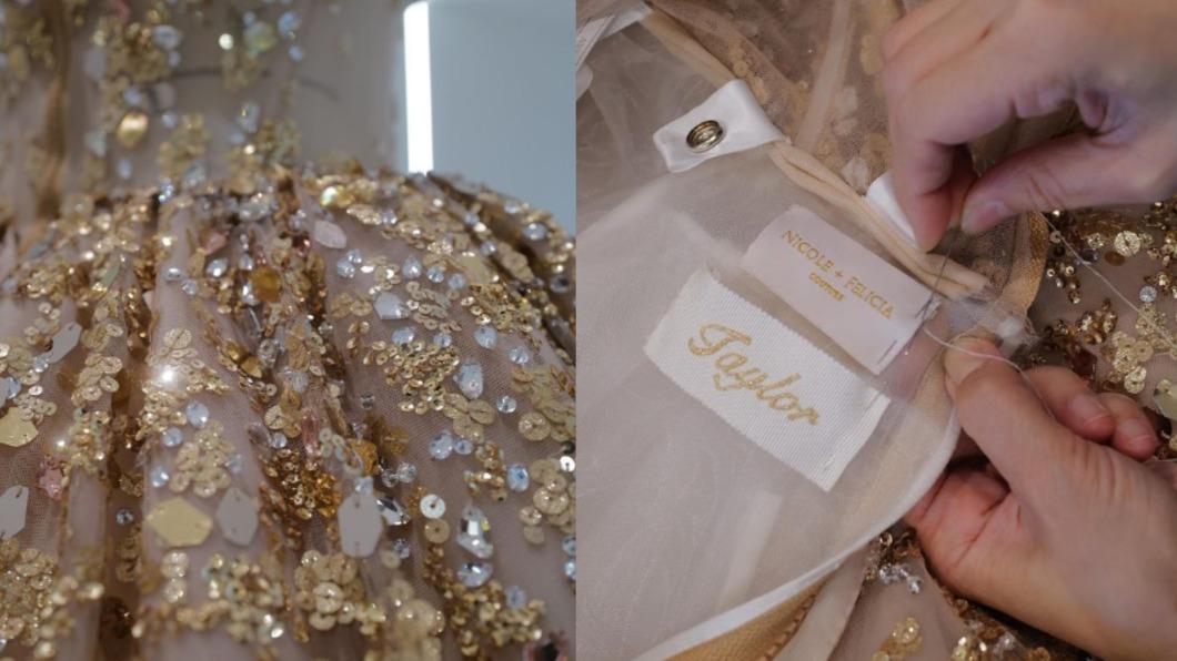 Nicole + Felicia為泰勒絲打造的禮服相當精細。(圖/翻攝自 nicolefeliciacouture IG)