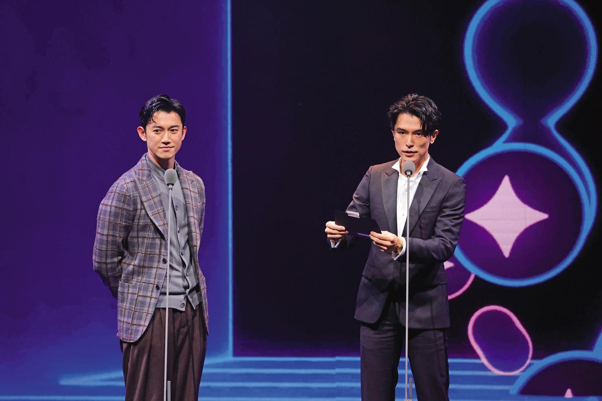 許瑋甯老公邱澤(右圖),曾和吳慷仁(左圖)雙帥合體,出席台北電影節頒獎典禮。(圖/台北電影節提供)