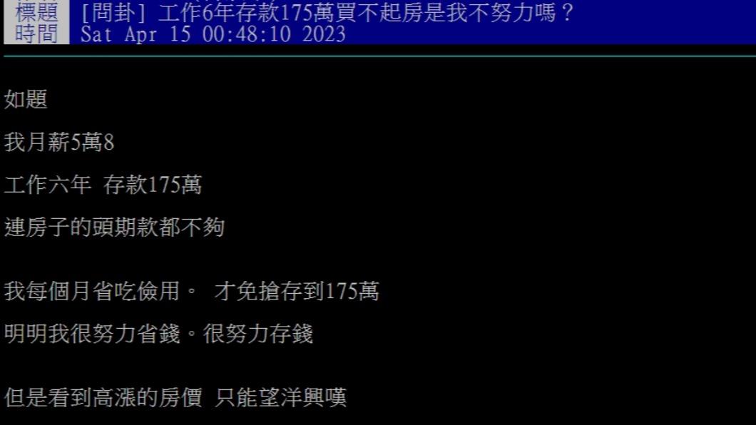 原PO發文。（圖／翻攝自PTT）
