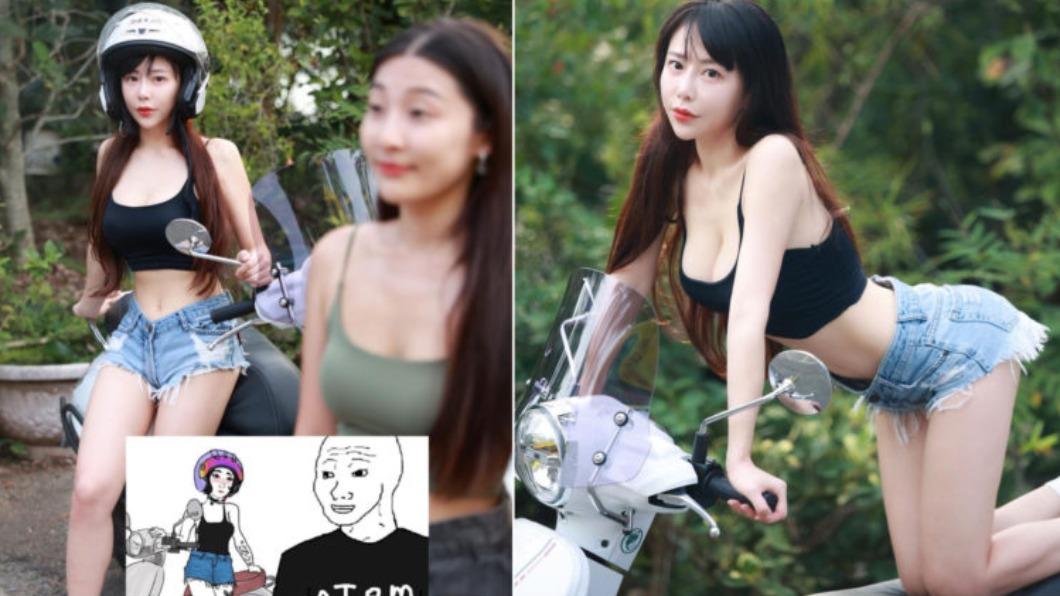 梓梓火辣模仿「山道猴子的一生」裡面的超商女友穿著。(圖/翻攝自梓梓IG)