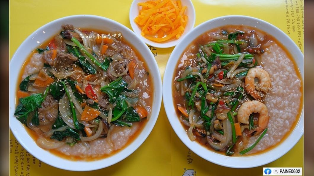 「蓋粥」分量大，料又多，超划算。（圖／小不點看世界提供）