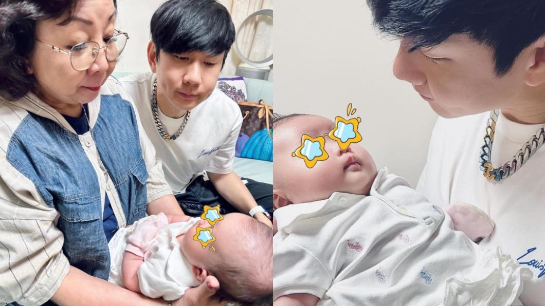林俊傑特地帶媽媽飛往香港看孫女。（圖／翻攝自林俊傑臉書）