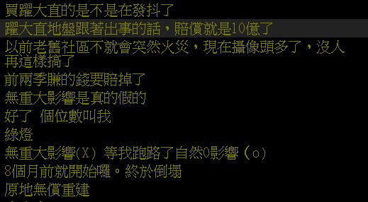 若影響到「躍大直」那影響可能上看10億。（圖／翻攝自批踢踢）