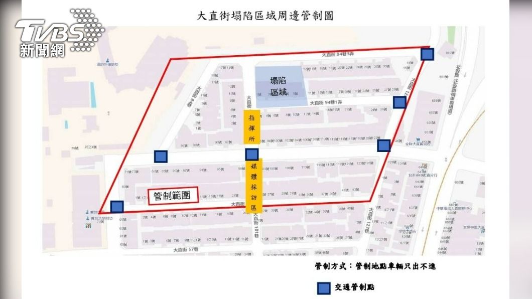 中山警分局負責周邊交通管制。（圖／TVBS）