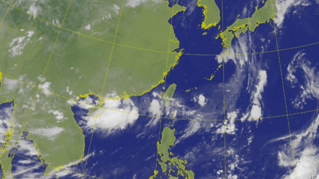 熱帶擾動91W朝台灣海峽前進。（圖／中央氣象局）