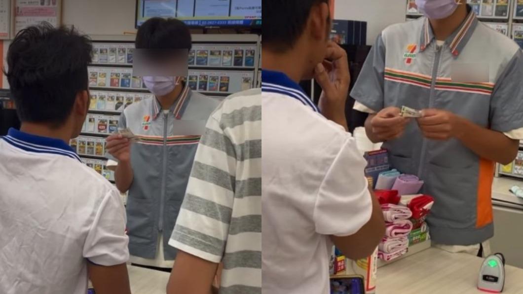 超商店員使用流利越語與外籍顧客對話。(圖/翻攝自爆廢1公社)