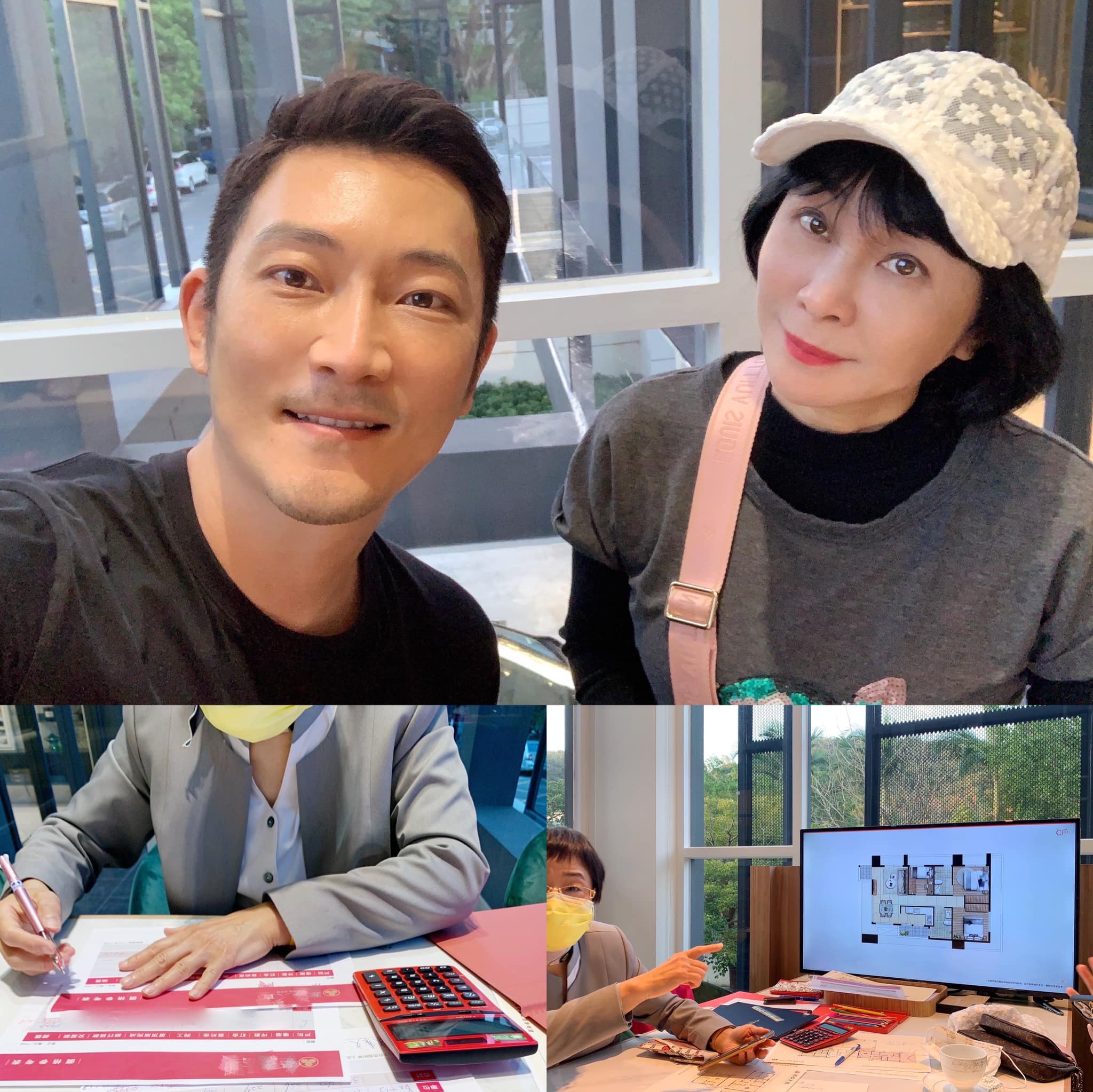 崴爺拜託吳淡如陪看房,沒想到還幫他殺價。(圖/翻攝自崴爺臉書)