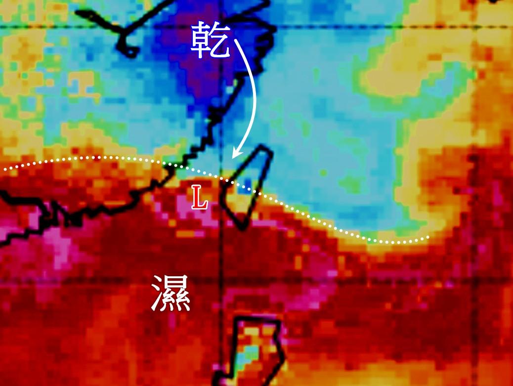 北方乾空氣南下,明起全台天氣逐漸好轉。(圖/翻攝自「觀氣象看天氣」)