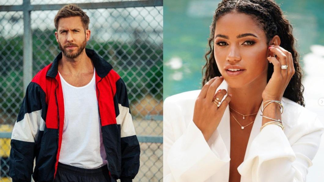 凱文在交往5個月後,就向薇克求婚。(圖/翻攝自Calvin Harris、Vick Hope IG)