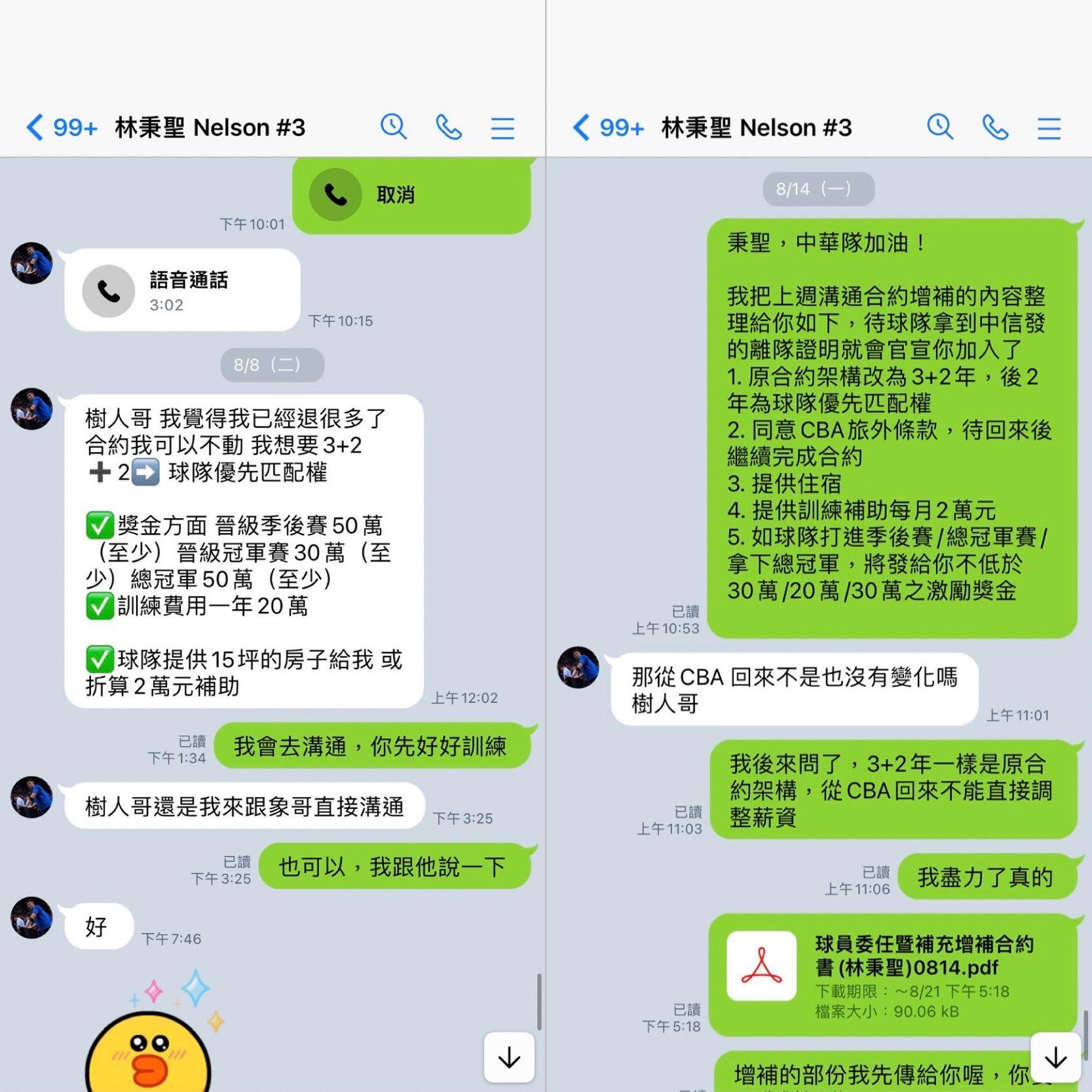 攻城獅公布對話紀錄。(圖/攻城獅球團提供)