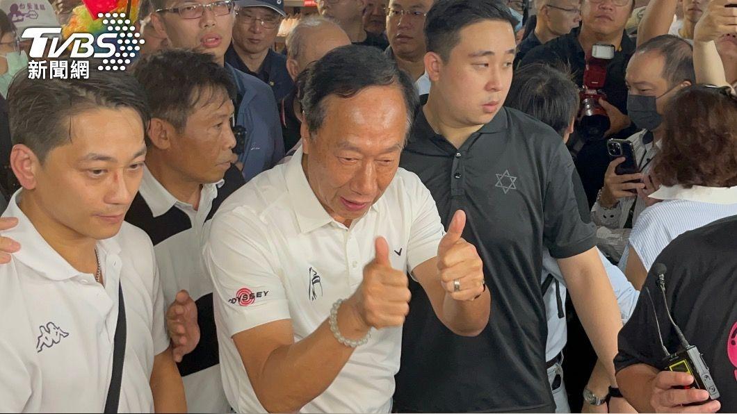 郭台銘相信高虹安的專業與清白。（圖／黃韋銓攝）