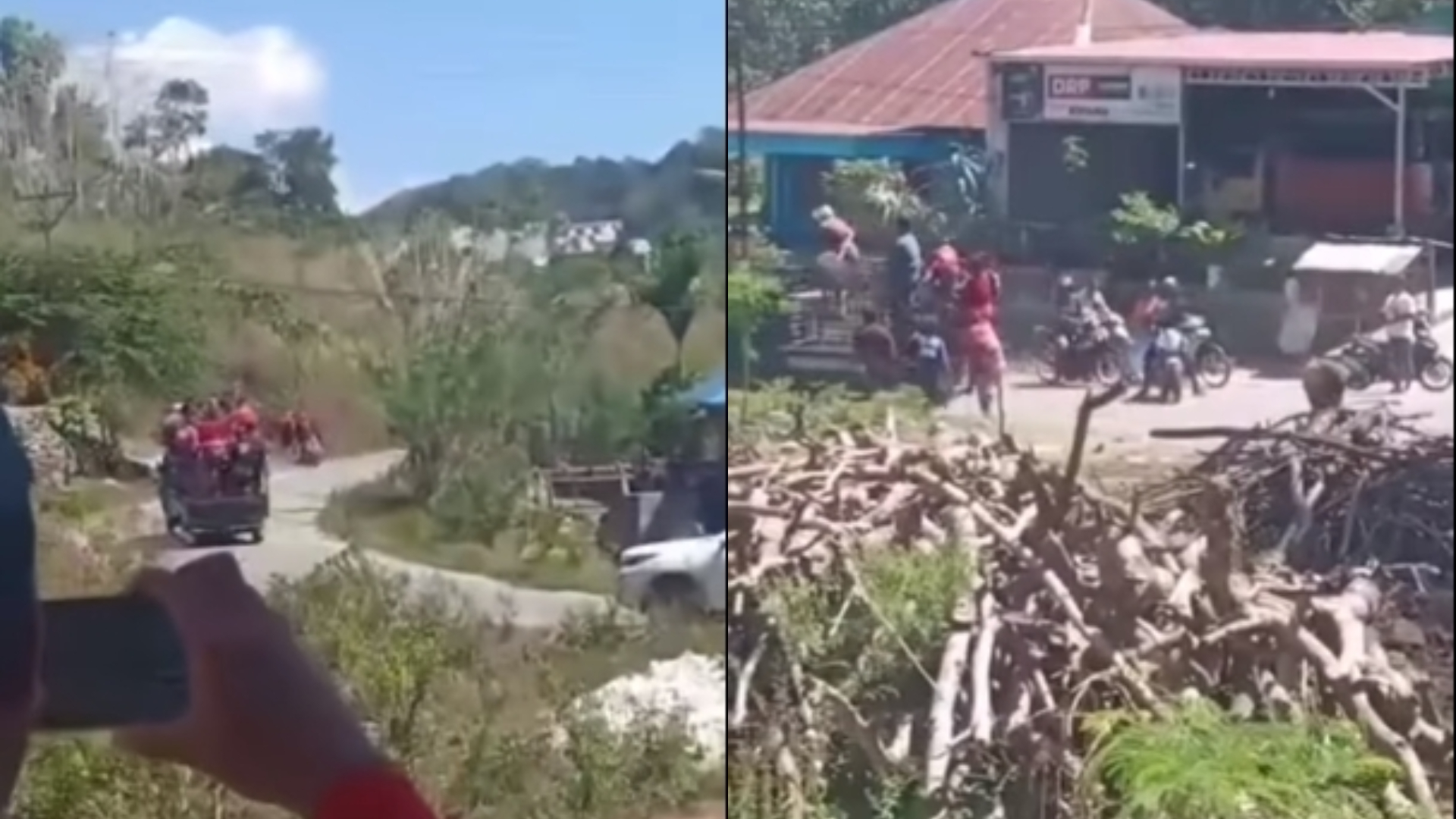 當時附近的居民相當冷漠,不但冷眼看待還拿手機拍攝。(圖/翻攝自 IG@terang_media)