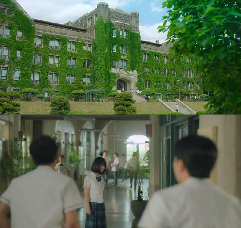 劇中學校明明超華麗,卻說只是一般的鄉下學校。(圖/翻攝自instiz)