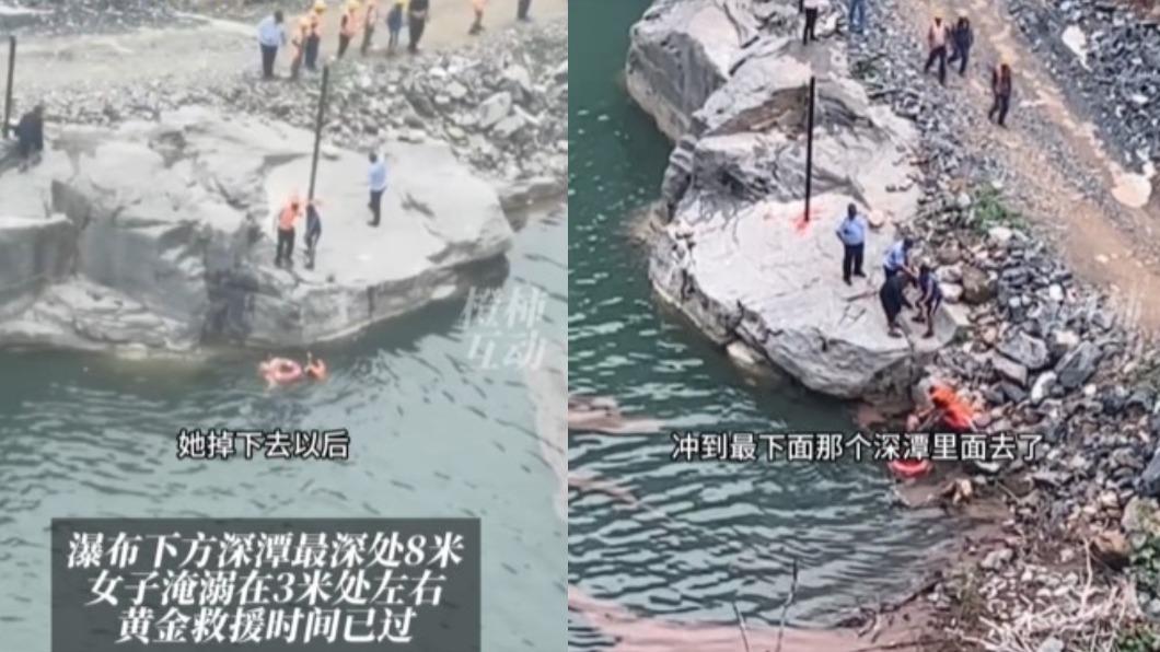 救援隊遺憾表示,女子黃金搶救時間已過。(圖/翻攝自微博《都市快報》)