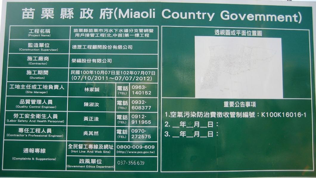 苗栗工程英文3字錯2字!12年後舊照又被翻 網笑:還是糗