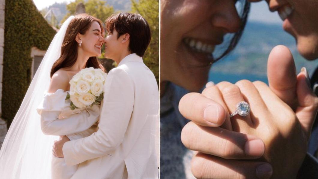 超大鑽戒套牢！螢幕CP「愛情長跑10年」結婚了　義大利辦婚禮