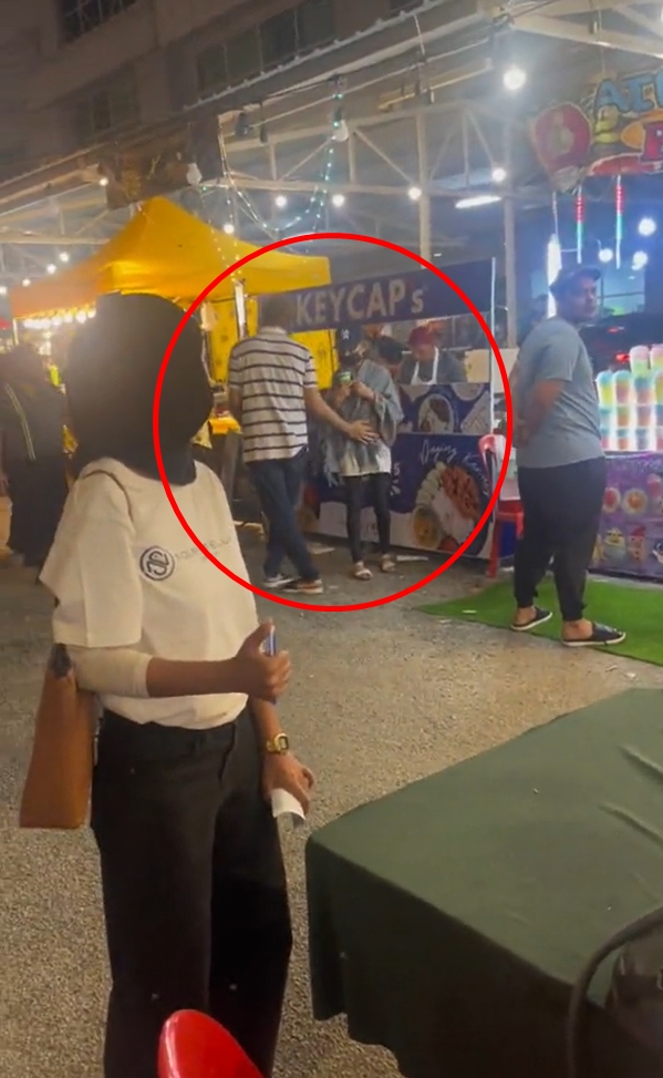 女子身旁有名男子,正是長期對她施暴的男友。(圖/翻攝自TikTok)