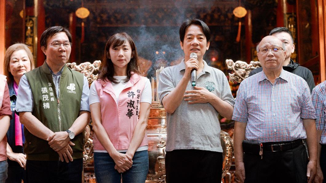 賴清德赴松山區替許淑華站台。(圖/賴清德辦公室提供)