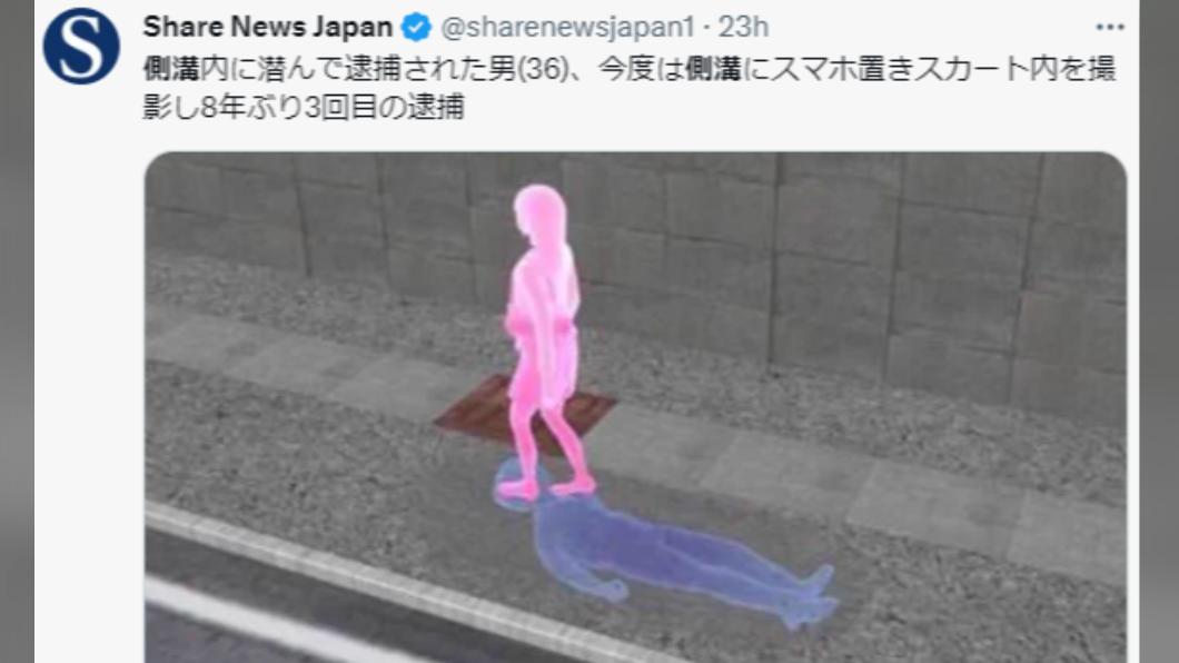 日「水溝男」偷拍女性裙底 超變態發言:下輩子想變馬路