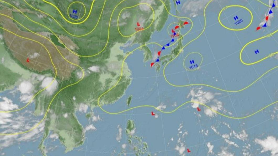 地面天氣圖。(圖/氣象局)