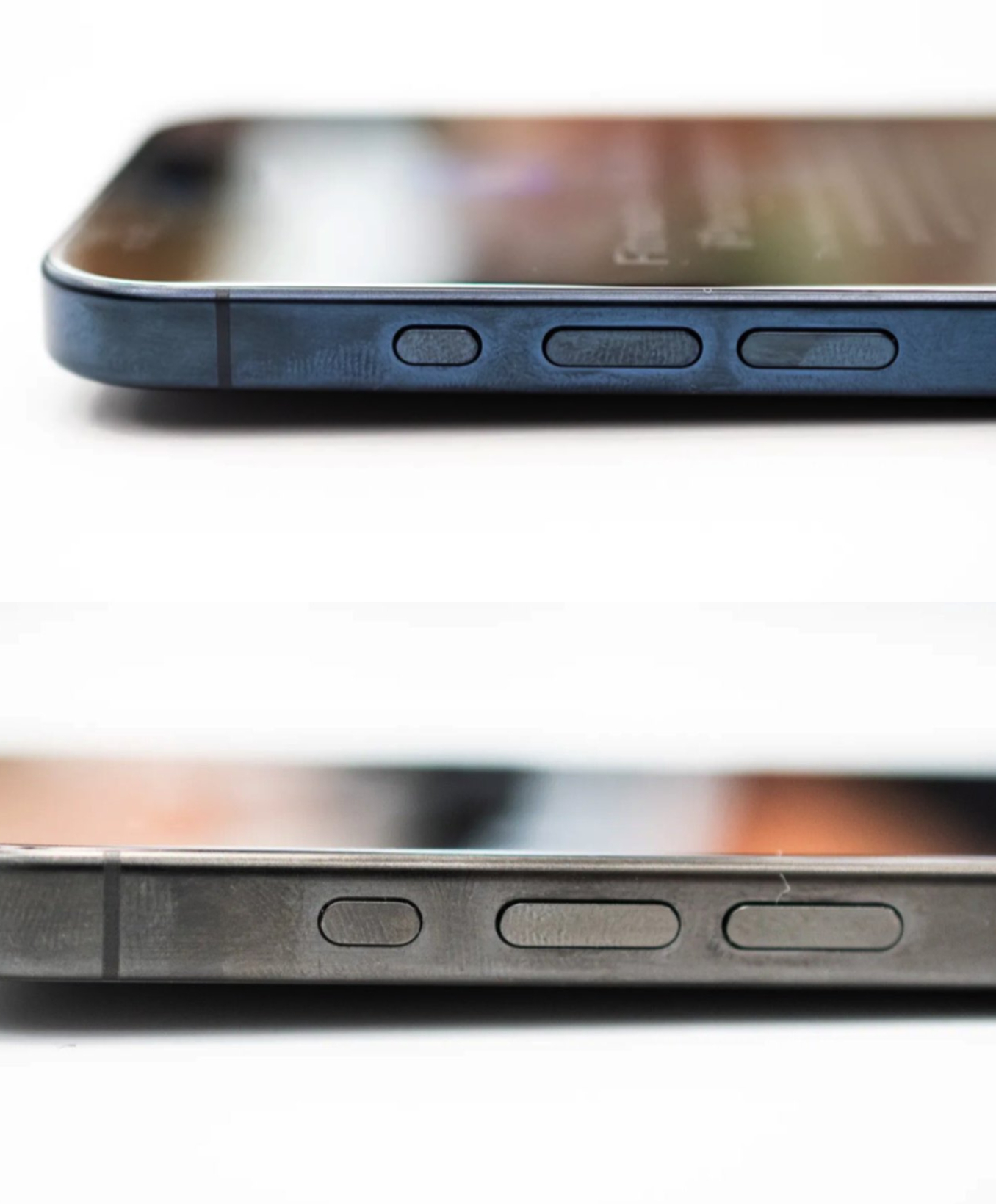 iPhone 15 Pro出現指紋吸附問題。（圖／翻攝自推特）