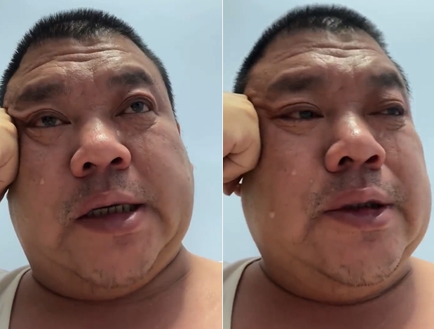 宴請者崩潰大哭。 (圖/翻攝自微博)