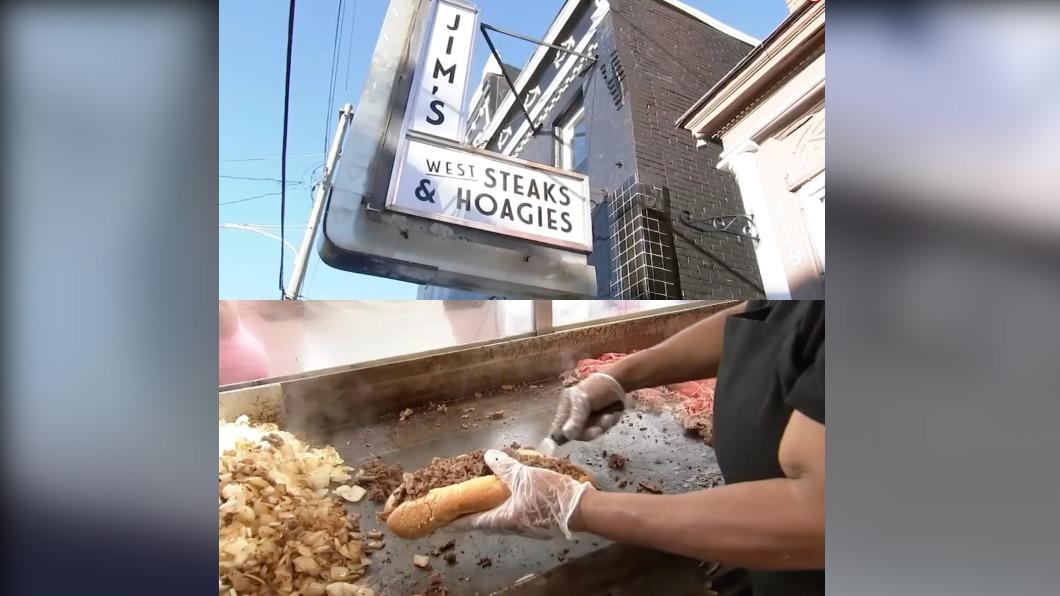 Jim’s Steaks專門販賣起司牛排堡。(圖/翻攝自《每日郵報》)