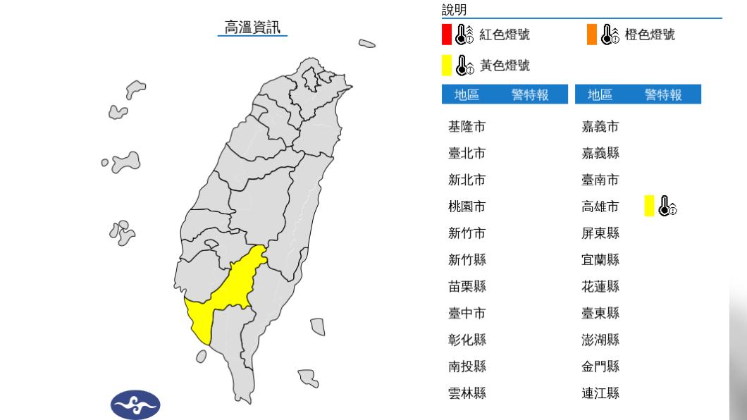 今多雲到晴午後局部雷陣雨 明鋒面靠近降雨範圍擴大