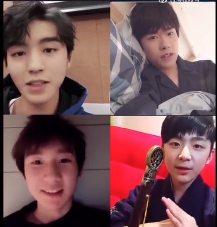 網友挖出他過往與TFBOYS成員的合照。（圖／翻攝微博）