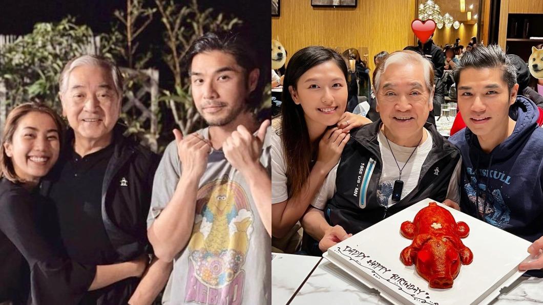 秦文杰（圖右）跟隨父親秦沛（圖中）腳步進入演藝圈。（圖／翻攝自秦文杰IG）