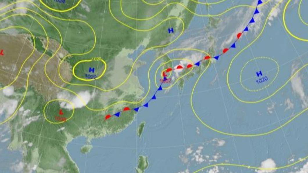 地面天氣圖。(圖/氣象局)
