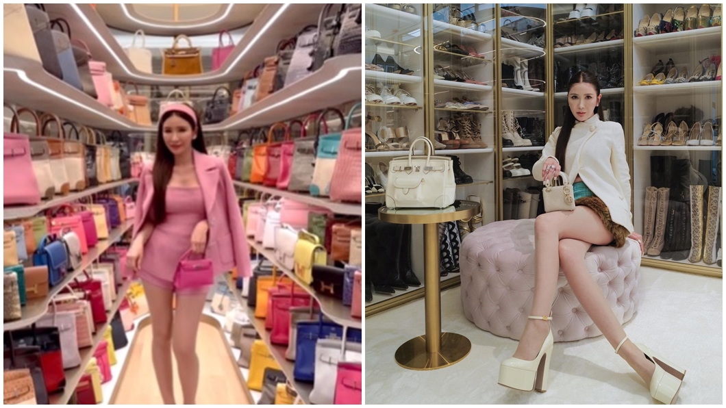 蔡欣穎的更衣室空間大到媲美一間精品店。（圖／翻攝蔡欣穎IG）