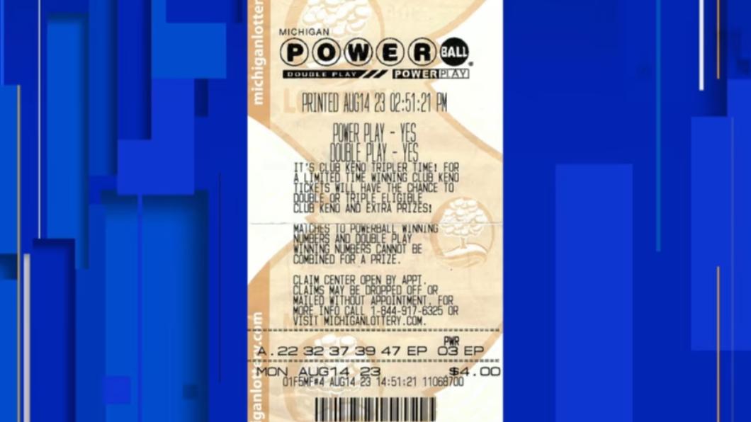 羅賓森購買的彩券。(圖/翻攝自Michigan Lottery)
