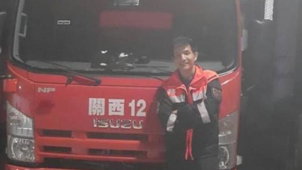 賴俊儒陽光開朗正向。（圖／翻攝自新竹縣消防局臉書）