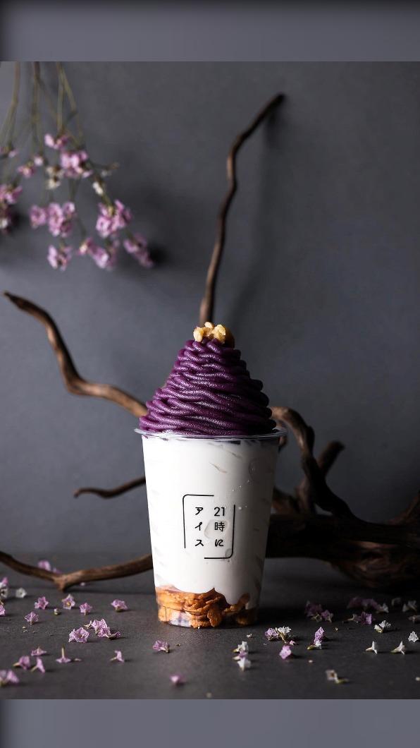 21 Ji Ni Ice人氣商品「紫芋蒙布朗」。(圖/Ⓒ21niice_tokyo_komazawa 提供)