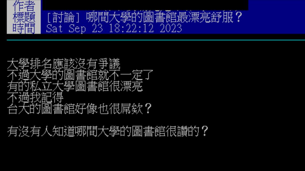 有網友好奇哪間大學最漂亮?(圖/翻攝自PTT)