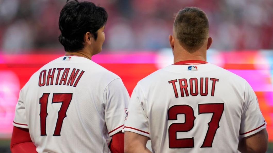 天使2大巨星大谷翔平、楚奧特皆因傷病緣故,確定本季提前報銷。(圖/翻攝自「@DaveyRobicheaux」推特)