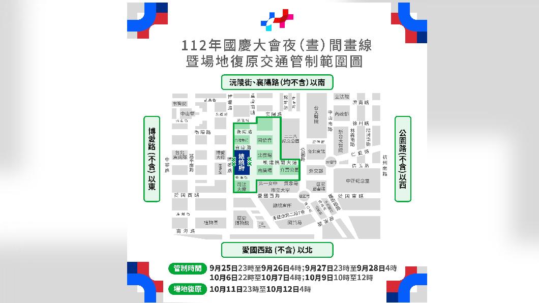國慶交管狀況。(圖/慶籌會提供)
