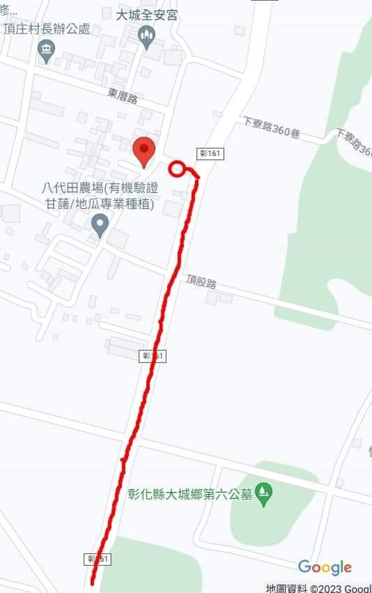 彰化大城鄉今晚送肉粽，路線曝光。（圖／翻攝自臉書）