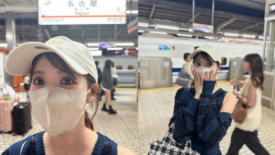 三上悠亞現蹤名古屋車站。(圖 / 翻攝自@yua_mikami IG)