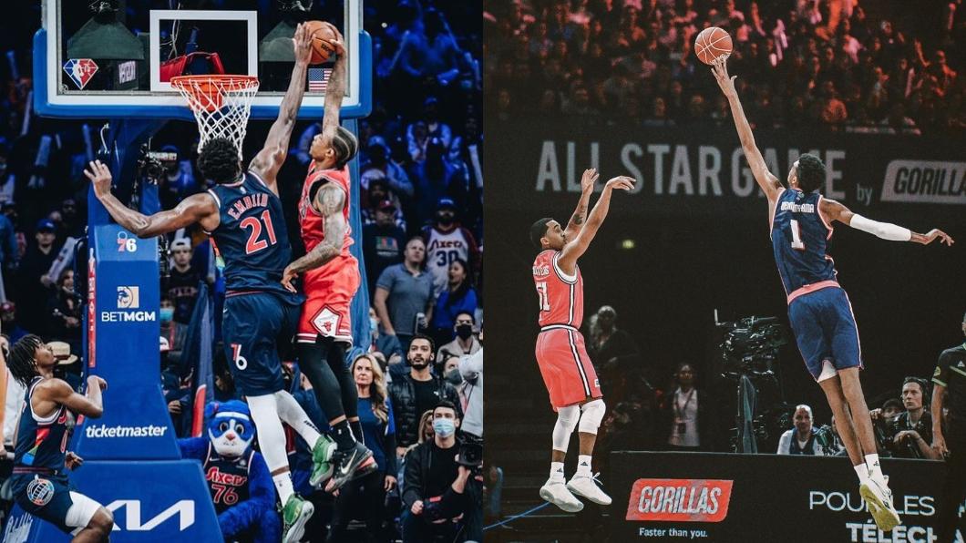 恩比德若加入法國隊,將與文班亞馬組成最強雙塔。(圖/翻攝自Joel Embiid、Victor Wembanyama IG)