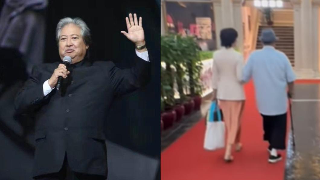 昔憔悴暴瘦!洪金寶「拄拐杖撐腿」愛妻攙扶 71歲近況曝