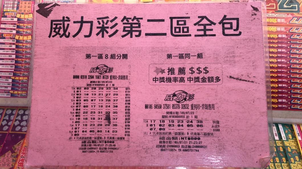 彩券行老闆分享800元包牌威力彩買法。(圖/業者提供)