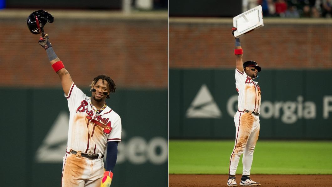 MLB/40轟70盜達標!勇士阿庫尼亞創歷史「拔壘包慶祝」